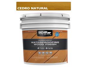 Cub.5 Gal Behr Impermeabilizante Cedro Natural Transp#501 6 Años D/Protecc. Base Agua
