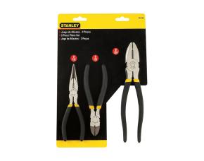 Jgo. D/3 Alicates (Electricista  Pta Larga  Corte Diagonal)