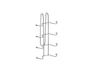 Soporte De Repisa Para Tazas Cromado 10Unid