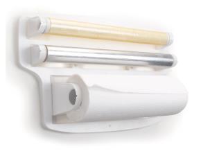 Porta Rollo Triple Plastico P/ Papel Toalla, Aluminio