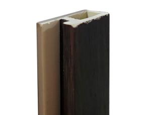 Final Para Panel 3D Estructural De Pvc Uv 18X10Mmx2.9Mt Nogal Negro