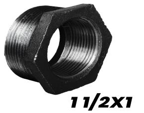 Bushing Hexagonal Hierro Negro 1 1/2X1\