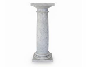 Columna De Marmol Decarrara 1.10Mt De Alto 16Cm/14Cm Color Statuario