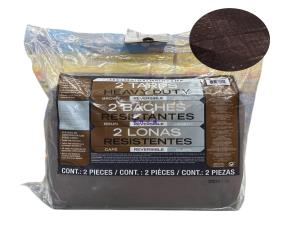 Lonas Heavy Duty Reversibles Café-Plata 12´  X 16´ 2 Unidades