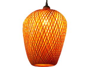 Lampara Colgante De Bamboo Natural E27X1 Bombillo (No Incluido) D10\
