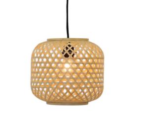 Lampara Colgante De Bamboo Natural E27X1 Bombillo (No Incluido) D12\