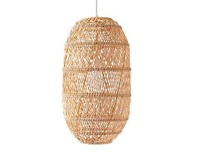 Lampara Colgante De Rattan Natural Con Bombillo Led\Re27X7Wx3000K, 10\