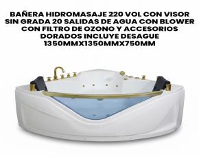 Bañera Hidromasaje 220 Vol Con Visor Sin Grada 20 Salidas De Agua Con Blower Con Filtro De Oz...