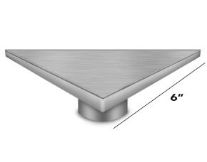 Drenaje Esquinero Acero Inox 316 Marino Satin 6X6X3 Descarga 2\