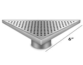 Drenaje Esquinero Acero Inox 316 Marino Pulido 6X6X3 Descarga 2\