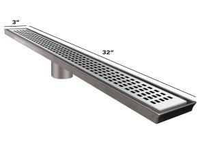 Drenaje Rectangular Acero Inox 316 Marino Pulido 32\