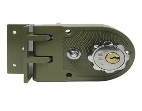 Cerradura D/Sobreponer Soldable Alpha C/Doble Pestillo Vertical Cilindro Fijo Derecho