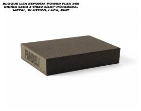 Bloque Lija Esponja Power Flex #60 Rigida Seco 3 7/8X2 3/4X1\