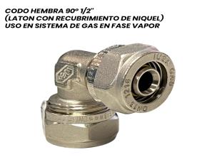 Codo Niq 90° Pe Al Pe 3/8\