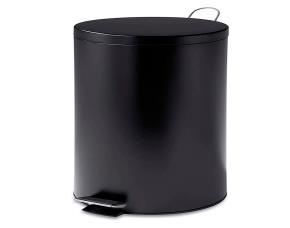 Basurero 8 Lts Negro Acero Inoxidable