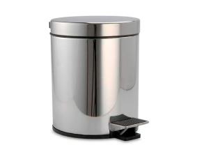 Basurero 5 Lts Cromado Acero Inoxidable