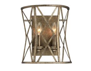 Lampara De Pared Vintage Tipo Vela 2 Luces Dorado