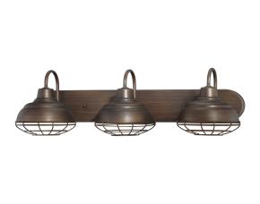 Lampara De Pared 3 Luces Vanity Bronce