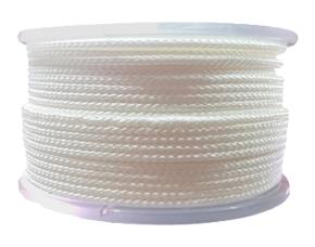 Pie Cordel  3/16 De  Nylon Blanco Trenzado Para Arranque De Motor 8 Hebras