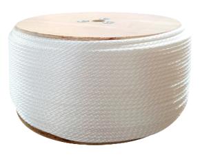 Rollo Cordel 5/16¨X1000´ Nylon Blanco Trenzado, Solido