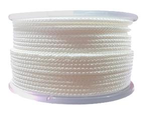 Pie Cordel 1/4 De   Nylon Blanco Trenzado Para Arranque De Motor 8 Hebras
