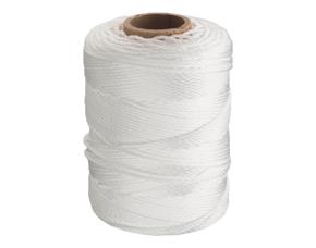 Rollo Cordel 1Mmx200 Gramos  Nylon Blanco Trenzado  3 Hebras