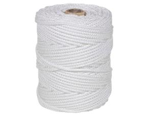 Rollo Cordel  2Mmx200 Gramos,  Nylon Blanco Trenzado   3 Hebras