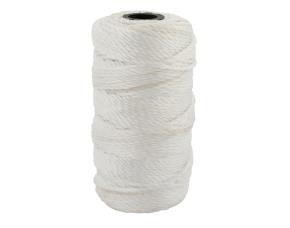 Rollo Cordel  3Mmx200 Gramos, Nylon Blanco Trenzado   3 Hebras