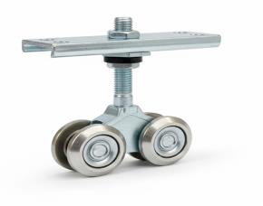 Rodo Medio Galv. Cuadruple Con Placa 200Kg. Para Riel Medio En V