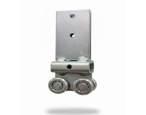 Rodo Pequeño Nylon/Galv. Cuadruple Con Placa U Lateral 80Kg. Para Riel Pequeño