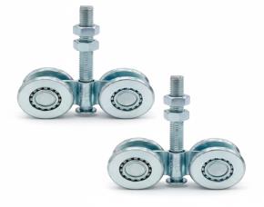 Par Rodos Galv. Cuadruple 200Kg. C/Balinera Para Riel \