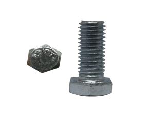 Paq 50 Tornillio 3/8-16X1 Hexagonal Grado 2 Rosca Corrida Galvanizado