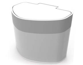 Basurero Blanco Para Balcon De Cocina