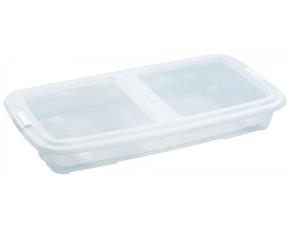 Caja Plastica Plana Transparente Con Ruedas