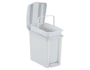 Basurero Pedal Delgado 10 L Color Blanco