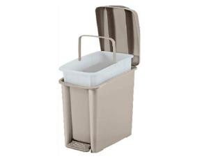 Basurero Pedal Delgado 10 L Color Taupe