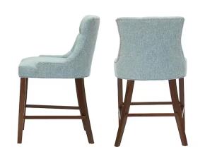 Jgo. 2 Sillas Azul Claro D/Madera Tapizado Para Barra-Comedor, , Stylewell.