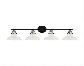 Lampara D/Tocador P/Baño Bronce Aceitado C/Copa D/Vidrio C/4Luces 37Pulg Rockwood