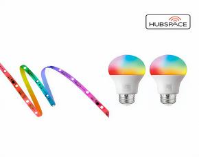 Kit D/Iluminacion Tira Luz Led 16.4 Multicolor + 2 Bombillos Led Inteligentes 60W, 2200K-6500K...