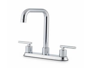 Grifo Doble Para Cocina Pfister Sena Cromado Pulido