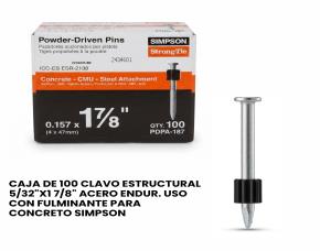 Caja De 100 Clavo Estructural 5/32\
