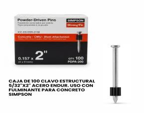 Caja De 100 Clavo Estructural 5/32\