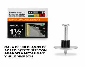 Caja De 100 Clavos D/Acero 5/32\