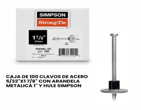 Caja De 100 Clavos D/Acero 5/32\