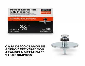 Caja De 100 Clavos D/Acero 5/32\