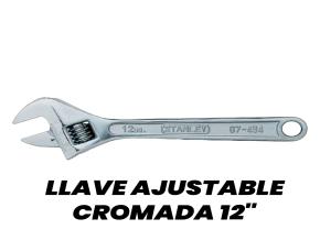 Llave Ajustable Cromada 12\