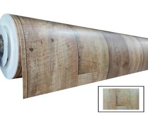 Pie De Linoleo Vinilico Rollo 4X30Ml(150-Authentic-Dark Natural)1Rollo=99 Pies/1 Pie Lineal=1....