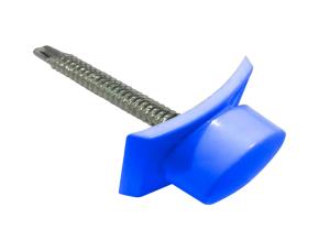 Caja 200 Tornillos Punta Broca Fosfatado Azul Con Tapon 1/4\