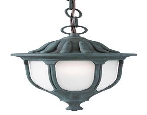 Farol Colgante 1Luz 100W Verde/Frost