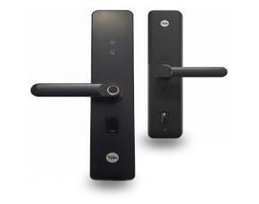 Cerradura Digital Ydm55 Negro 330Mm, Uso Con Huella, Codigo, Tarjeta, Llave, Para Puerta Mader...